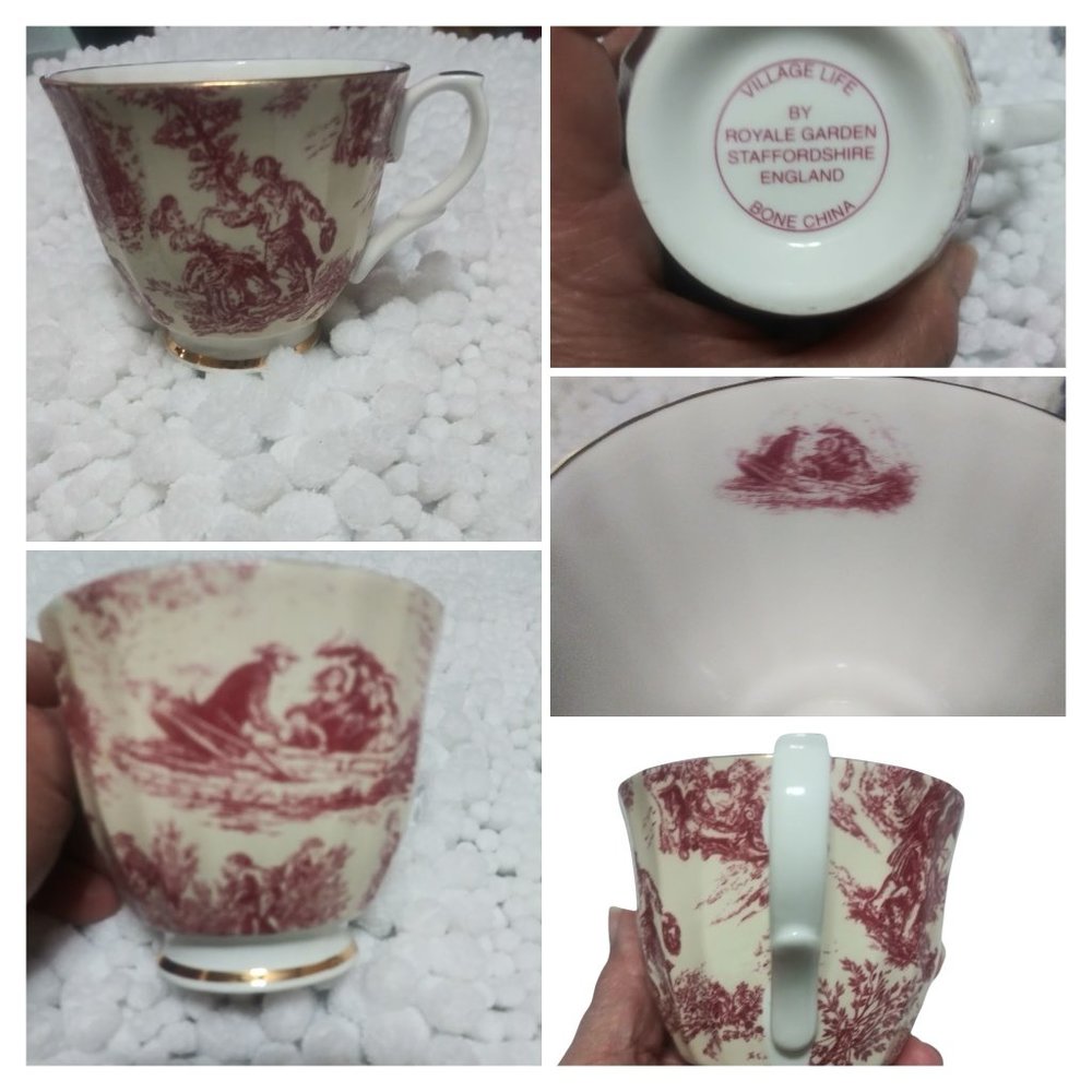Village Life by Royale Garden Bone China Vintage Teacup